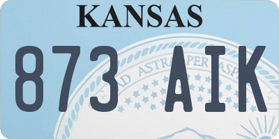 KS license plate 873AIK