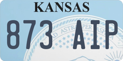 KS license plate 873AIP