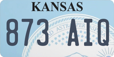 KS license plate 873AIQ