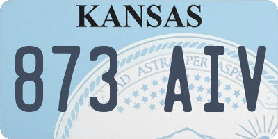 KS license plate 873AIV