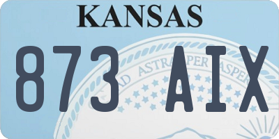 KS license plate 873AIX