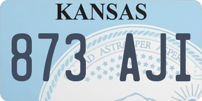 KS license plate 873AJI