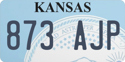 KS license plate 873AJP