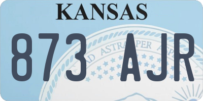 KS license plate 873AJR