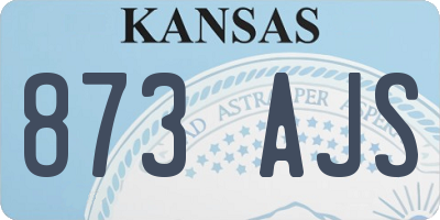 KS license plate 873AJS