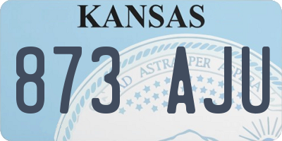 KS license plate 873AJU