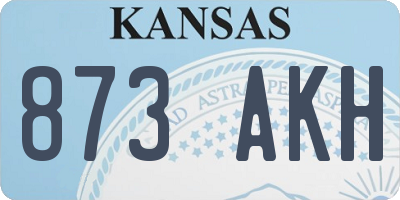 KS license plate 873AKH