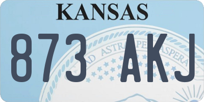 KS license plate 873AKJ