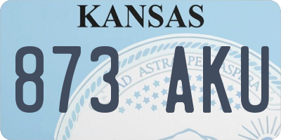 KS license plate 873AKU