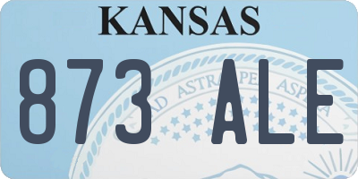 KS license plate 873ALE