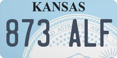 KS license plate 873ALF