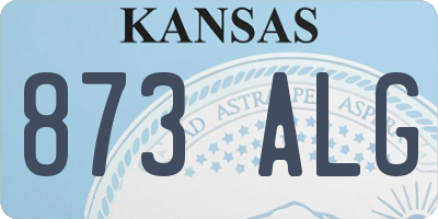 KS license plate 873ALG