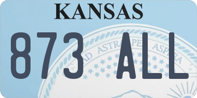 KS license plate 873ALL