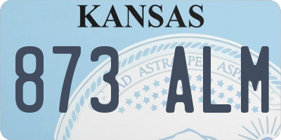 KS license plate 873ALM