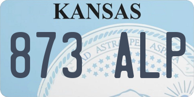 KS license plate 873ALP