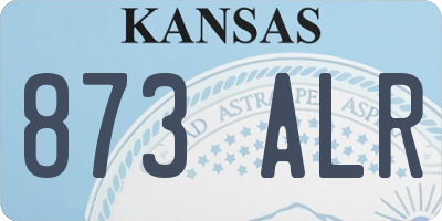 KS license plate 873ALR