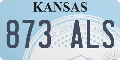KS license plate 873ALS