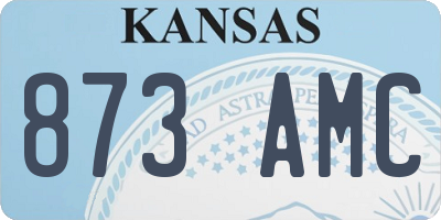 KS license plate 873AMC