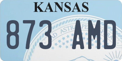 KS license plate 873AMD