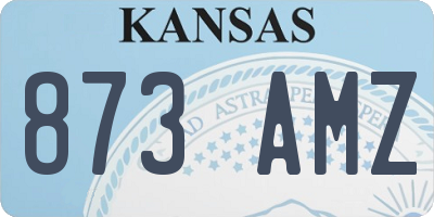 KS license plate 873AMZ