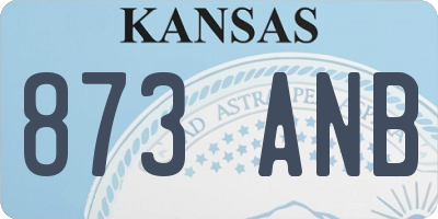 KS license plate 873ANB