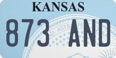 KS license plate 873AND