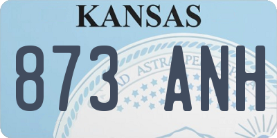 KS license plate 873ANH