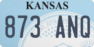 KS license plate 873ANQ