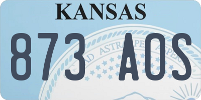 KS license plate 873AOS
