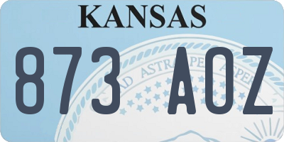KS license plate 873AOZ