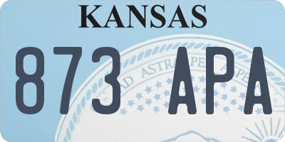 KS license plate 873APA