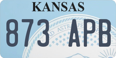 KS license plate 873APB