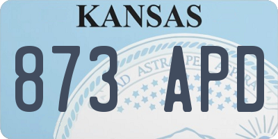 KS license plate 873APD