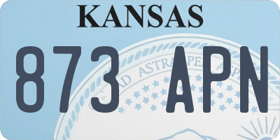 KS license plate 873APN