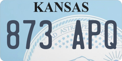 KS license plate 873APQ