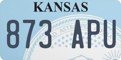 KS license plate 873APU