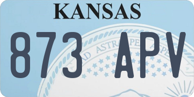 KS license plate 873APV