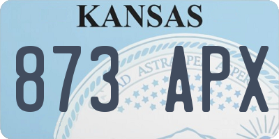 KS license plate 873APX
