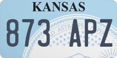 KS license plate 873APZ