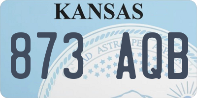 KS license plate 873AQB