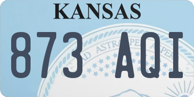 KS license plate 873AQI