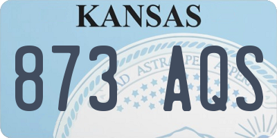 KS license plate 873AQS