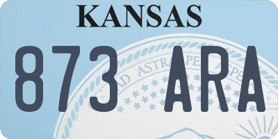 KS license plate 873ARA