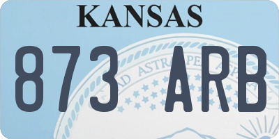 KS license plate 873ARB