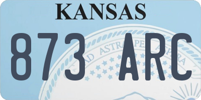 KS license plate 873ARC