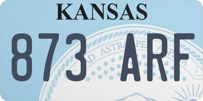KS license plate 873ARF