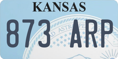 KS license plate 873ARP
