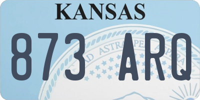 KS license plate 873ARQ