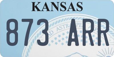 KS license plate 873ARR
