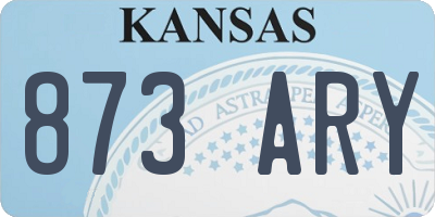KS license plate 873ARY